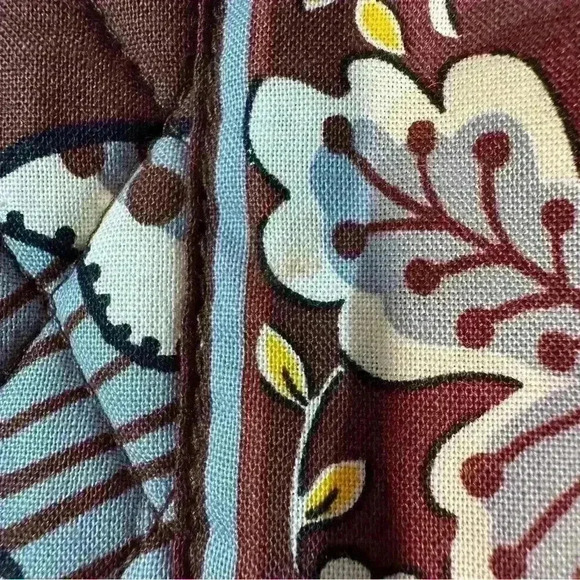 Vera Bradley State Blooms Cosmetic Makeup Bag Case Retired Kisslock - Picture 9 of 11